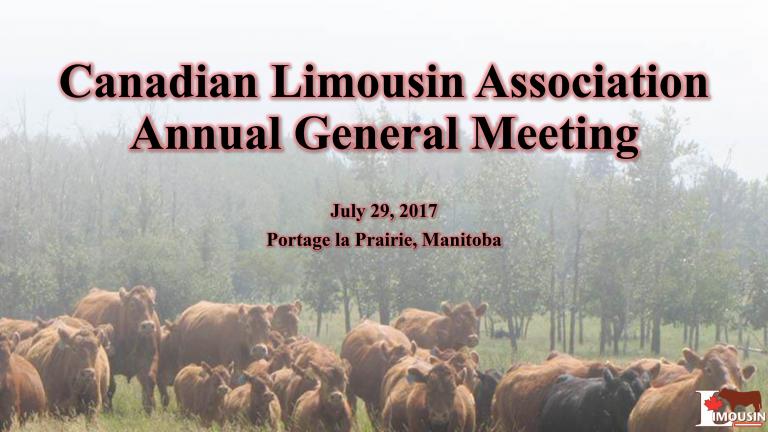 Canadian Limousin Association Annual General Meeting 2017 1